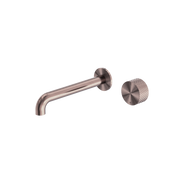 Opal Progressive Wall Basin Set Brushed Bronze 185mm - Designer Bathware