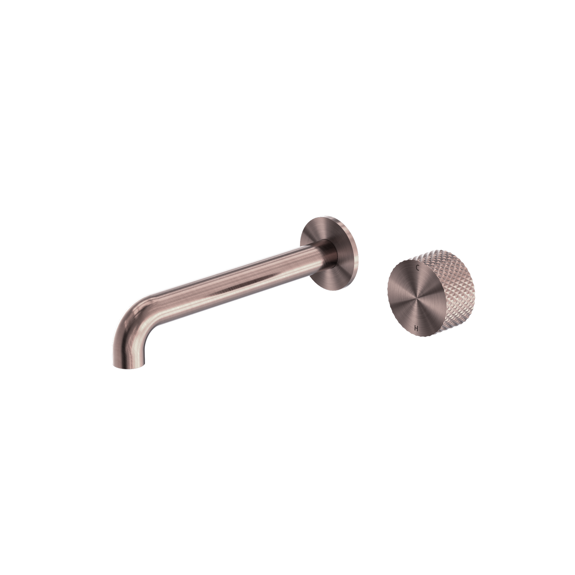 Opal Progressive Wall Basin Set Brushed Bronze 185mm - Designer Bathware