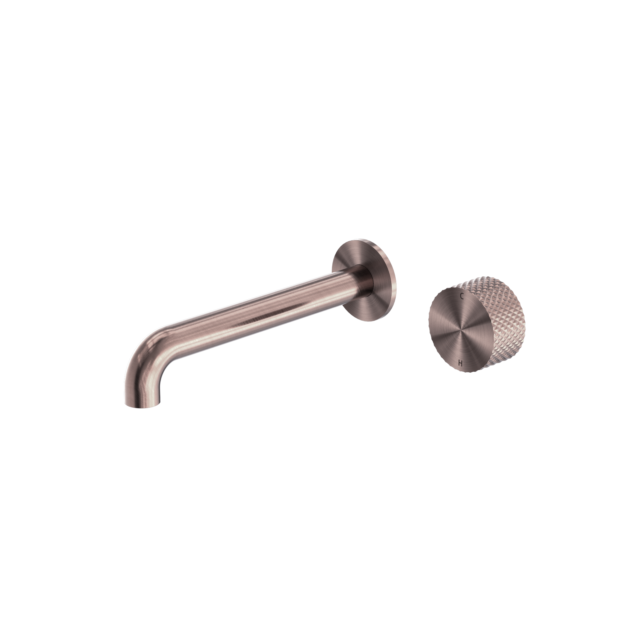 Opal Progressive Wall Basin Set Brushed Bronze 185mm - Designer Bathware