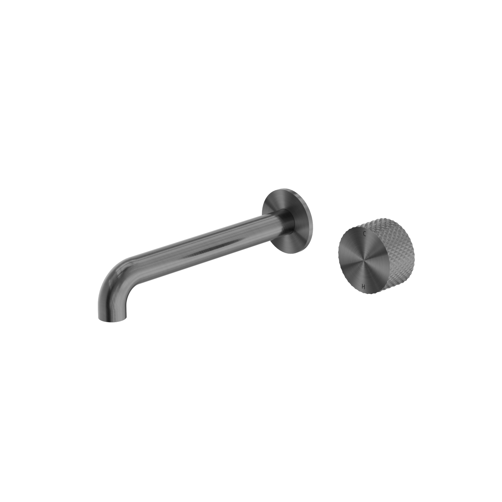 Opal Progressive Wall Basin Set Graphite 185mm - Designer Bathware