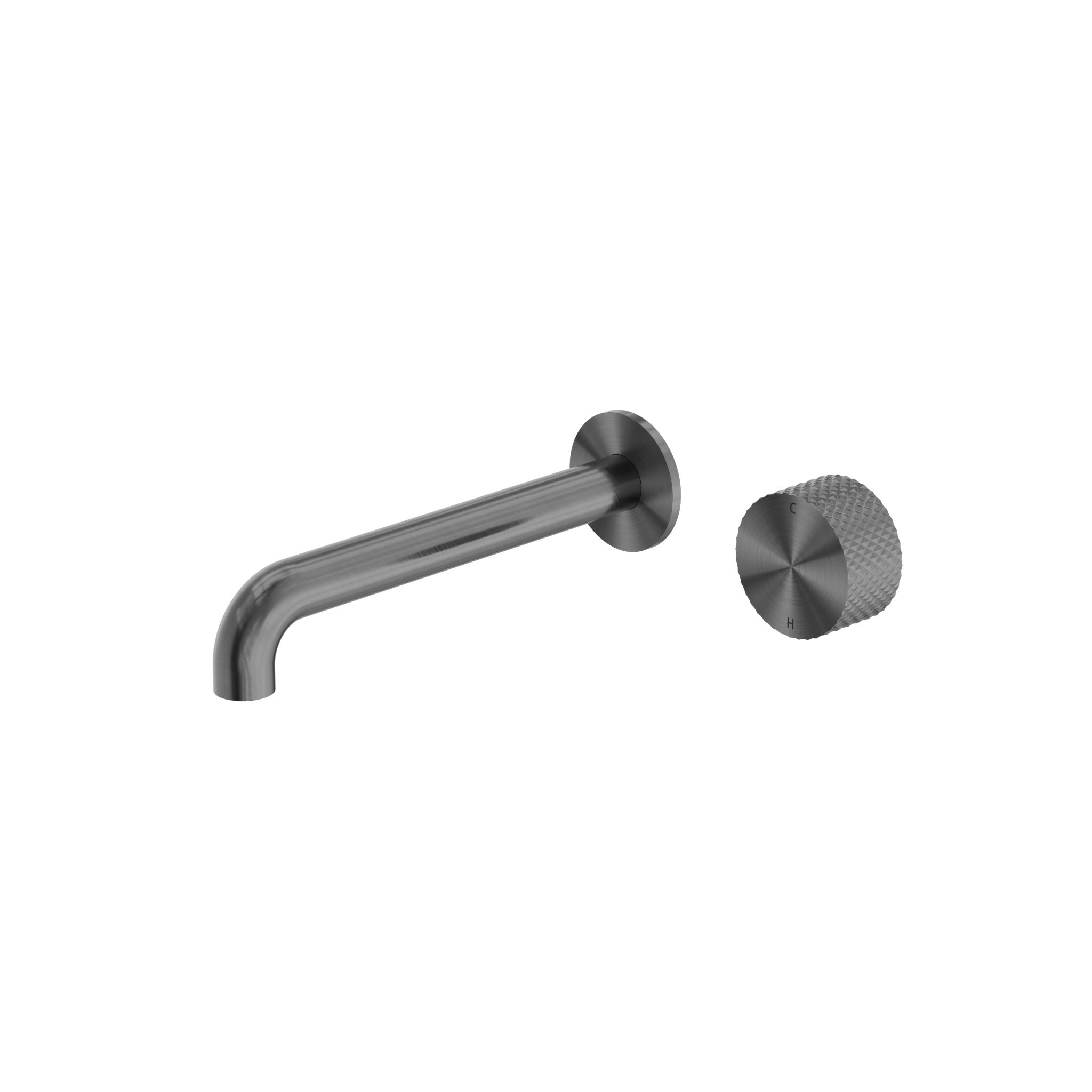 Opal Progressive Wall Basin Set Graphite 185mm - Designer Bathware