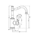 York Basin Mixer Hook Spout - Designer Bathware