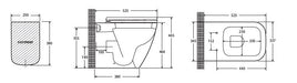 RAK Metropolitan Wall-Faced Suite Gloss White - Designer Bathware
