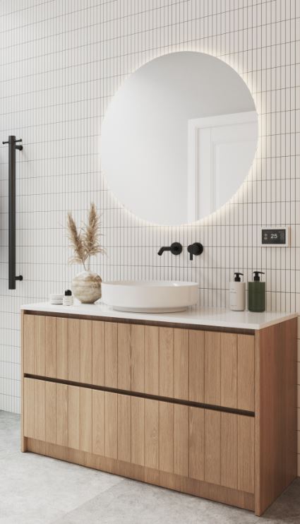 Premium Back Lit Mirror 900mm Cool Light - Designer Bathware