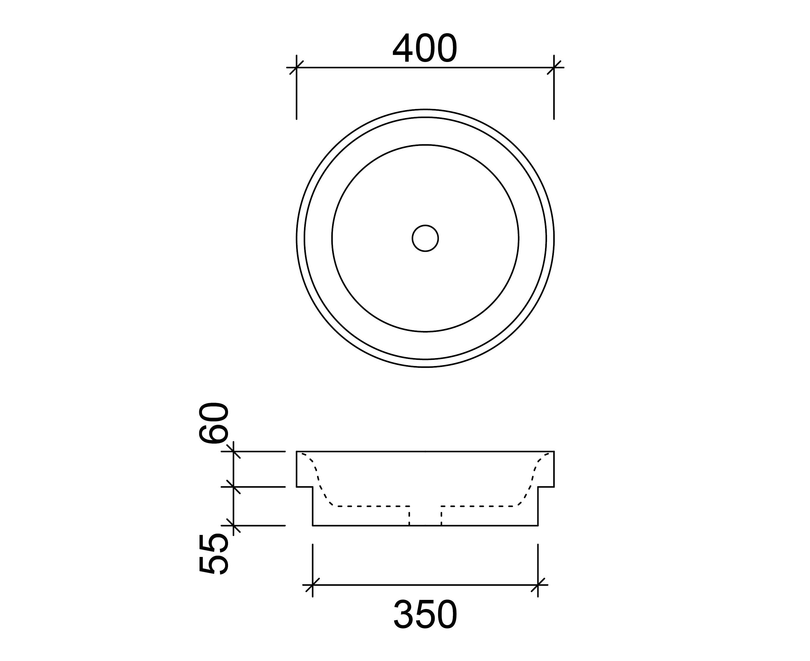 Radius Semi Inset Basin - Designer Bathware