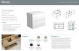 Sarah Calacatta Marble Undermount Amato Satin White Wall-Hung Vanity 750mm - Designer Bathware