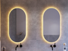 Premium Back Lit Oval Mirror Warm Light - Designer Bathware