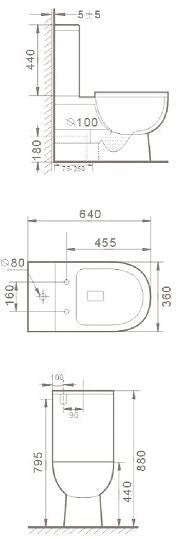 BIANCO Rimless Wall Faced Toilet Suite - Designer Bathware
