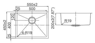 Lavassa Single bowl stainless steel undermount sink - Designer Bathware