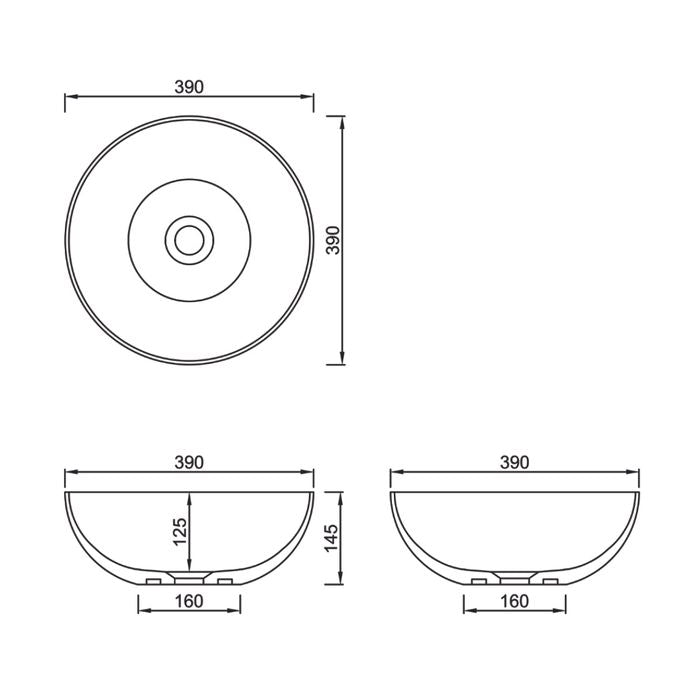 LONDON SOLID SURFACE BASIN - Designer Bathware
