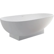 Lagoona Matte White Cast Stone Solid Surface Bath