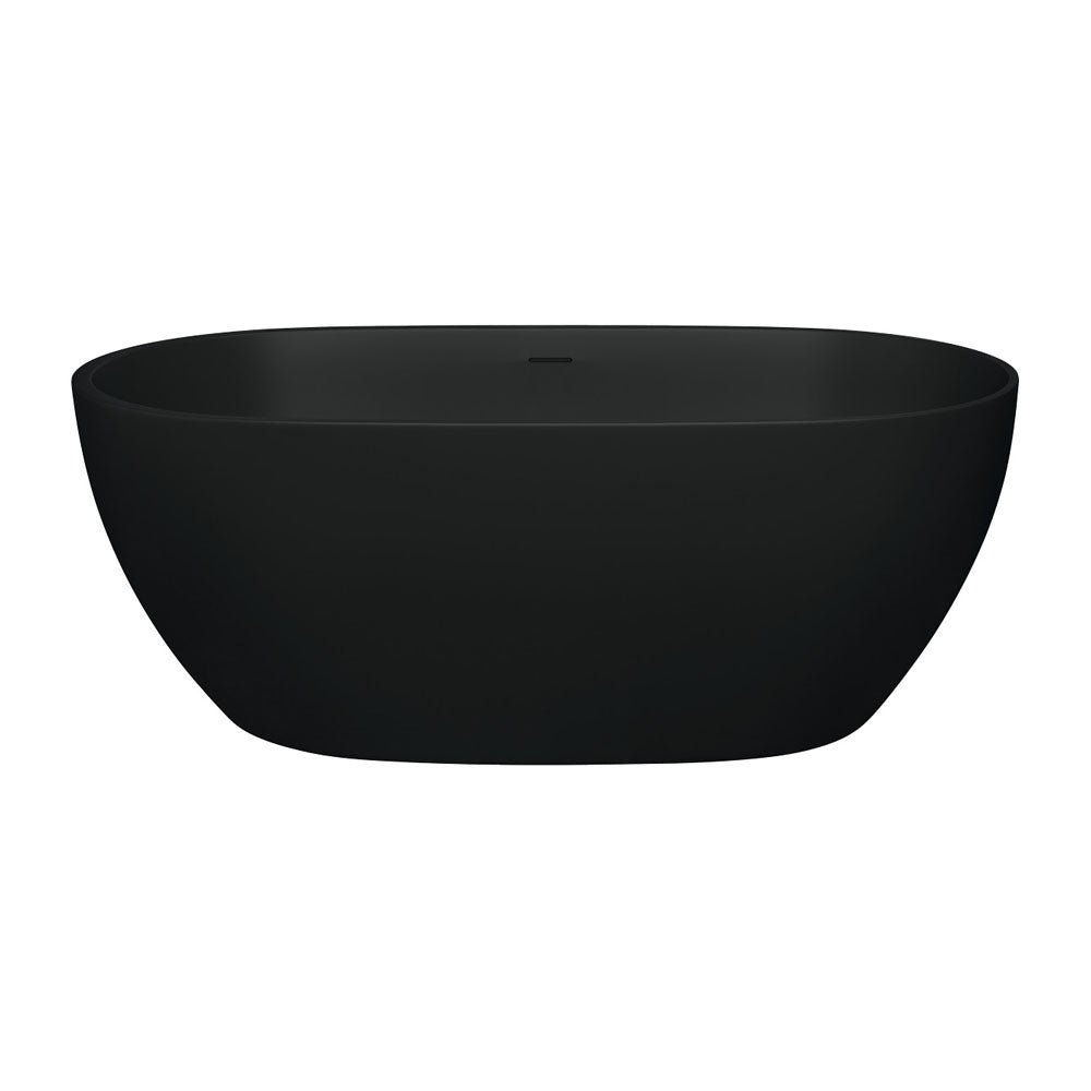 Luciana 1690 Matte Black Stone Bath - Designer Bathware