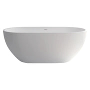 Nero 1550 Matte White Cast Stone Solid Surface Bath