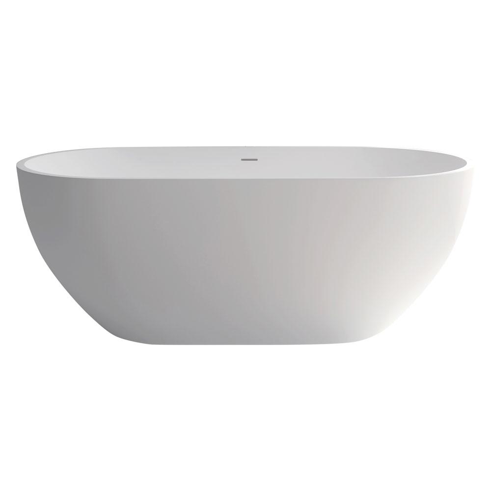 Nero 1550 Matte White Cast Stone Solid Surface Bath