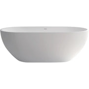 Nero 1780 Matte White Cast Stone Solid Surface Bath