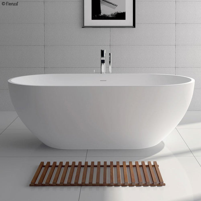 Nero 1400 Matte White Cast Stone Solid Surface Bath