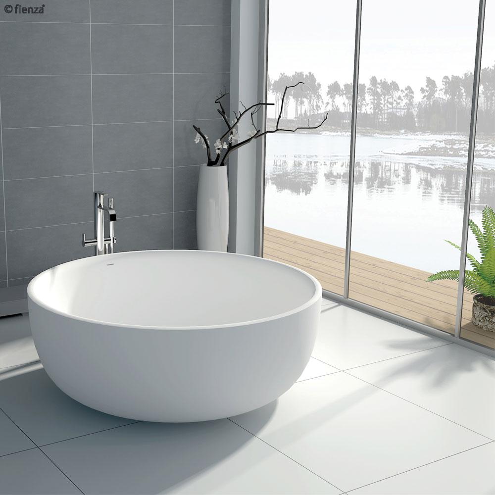 Shinto Matte White Cast Stone Solid Surface Bath