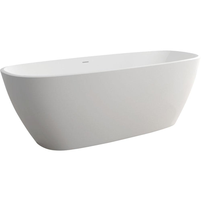 Marissa Matte White Cast Stone Solid Surface Bath