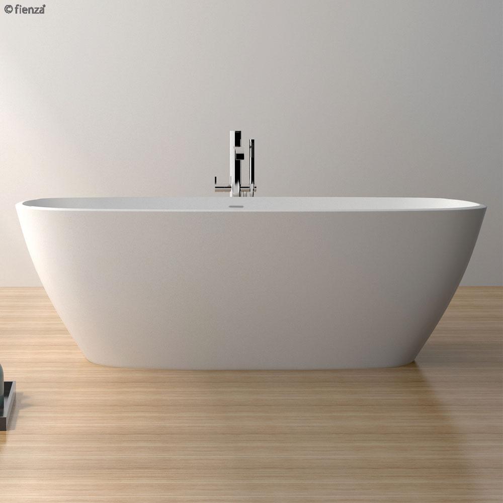 Marissa Matte White Cast Stone Solid Surface Bath