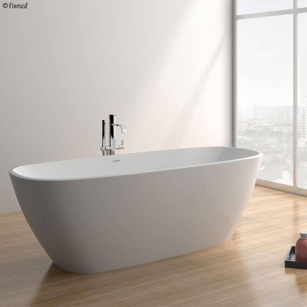 Marissa Matte White Cast Stone Solid Surface Bath