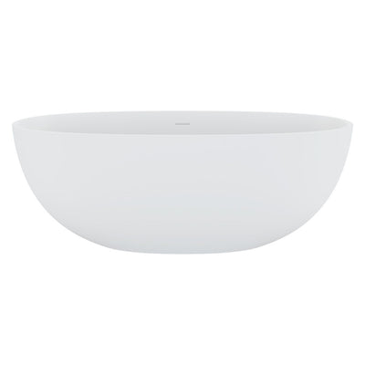 Sasso 1650mm Matte White Stone Bath