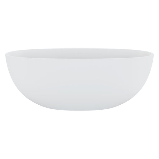Sasso 1650mm Matte White Stone Bath - Designer Bathware