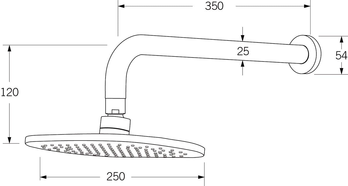 Calibre Horizontal Shower - Designer Bathware