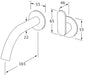 Duet Progressive Wall Basin Mixer System 165mm - Designer Bathware