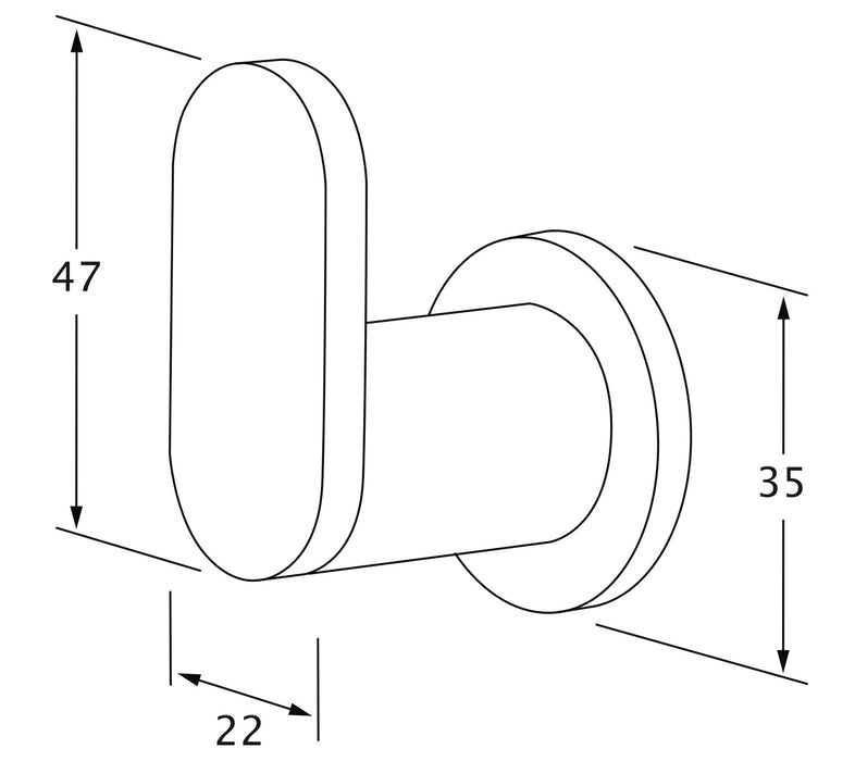 Duet Robe Hook - Designer Bathware