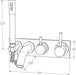 Voda Bath Mixer/diverter System 200mm - Designer Bathware