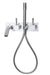 Voda Bath Mixer System with Hand Shower 200mm - Designer Bathware