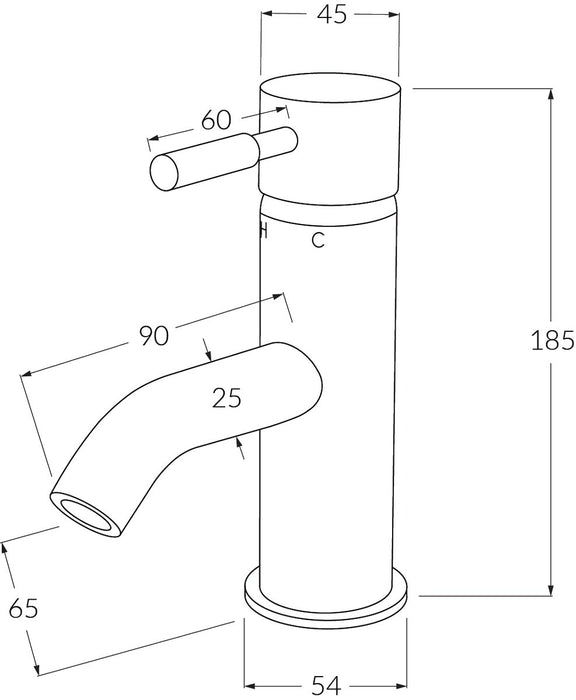 Voda Basin Mixer - Designer Bathware
