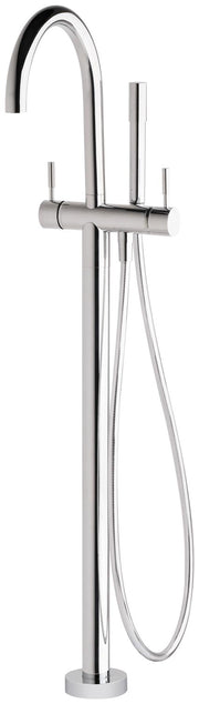 Voda Floormount Mixer with Handshower - Designer Bathware