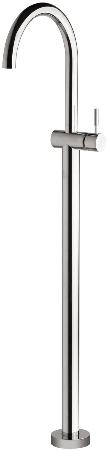 Voda Floormount Bath Mixer Curved - Designer Bathware