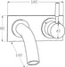 Voda Wall Bath Mixer Outlet System 160mm - Designer Bathware
