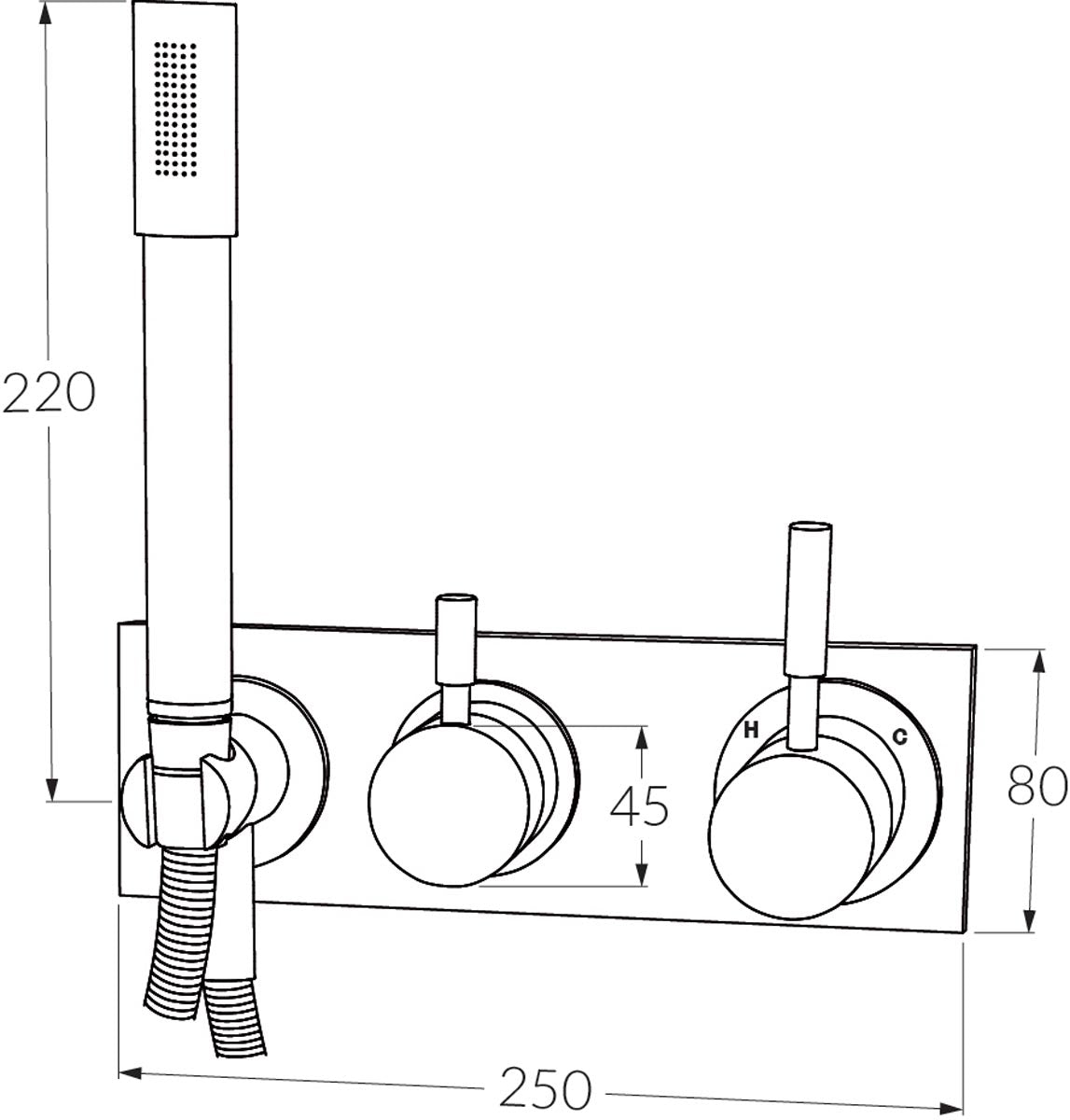 Voda Shower Mixer/diverter System - Designer Bathware