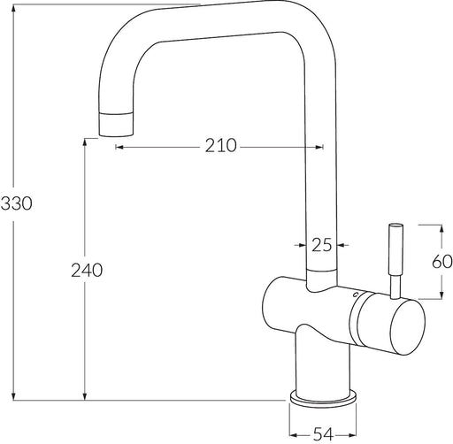 Voda Sink Mixer Square 316SS - Designer Bathware