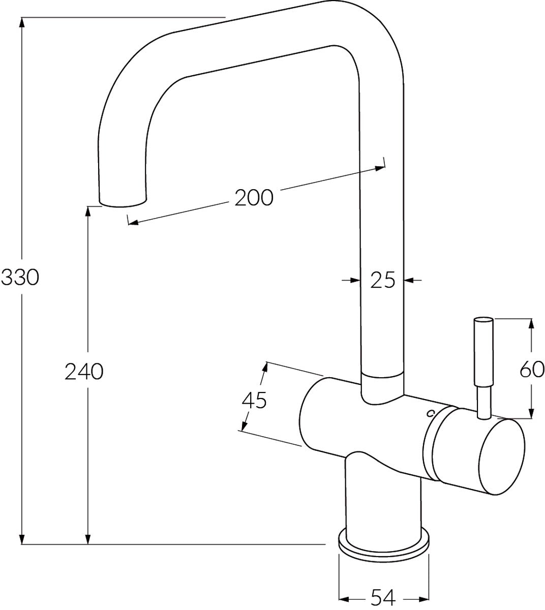 Voda Sink Mixer Square - Designer Bathware