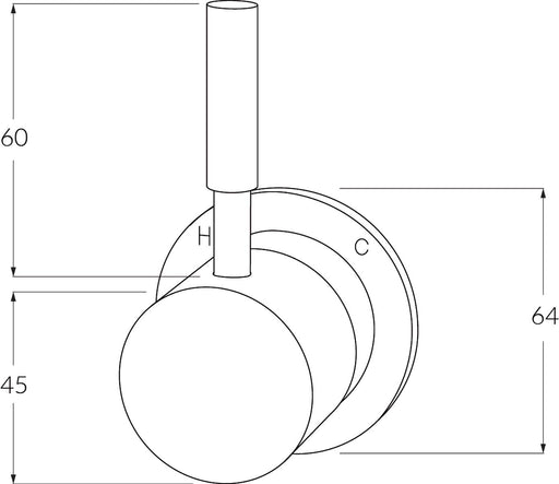 Voda Wall Mixer 316SS - Designer Bathware