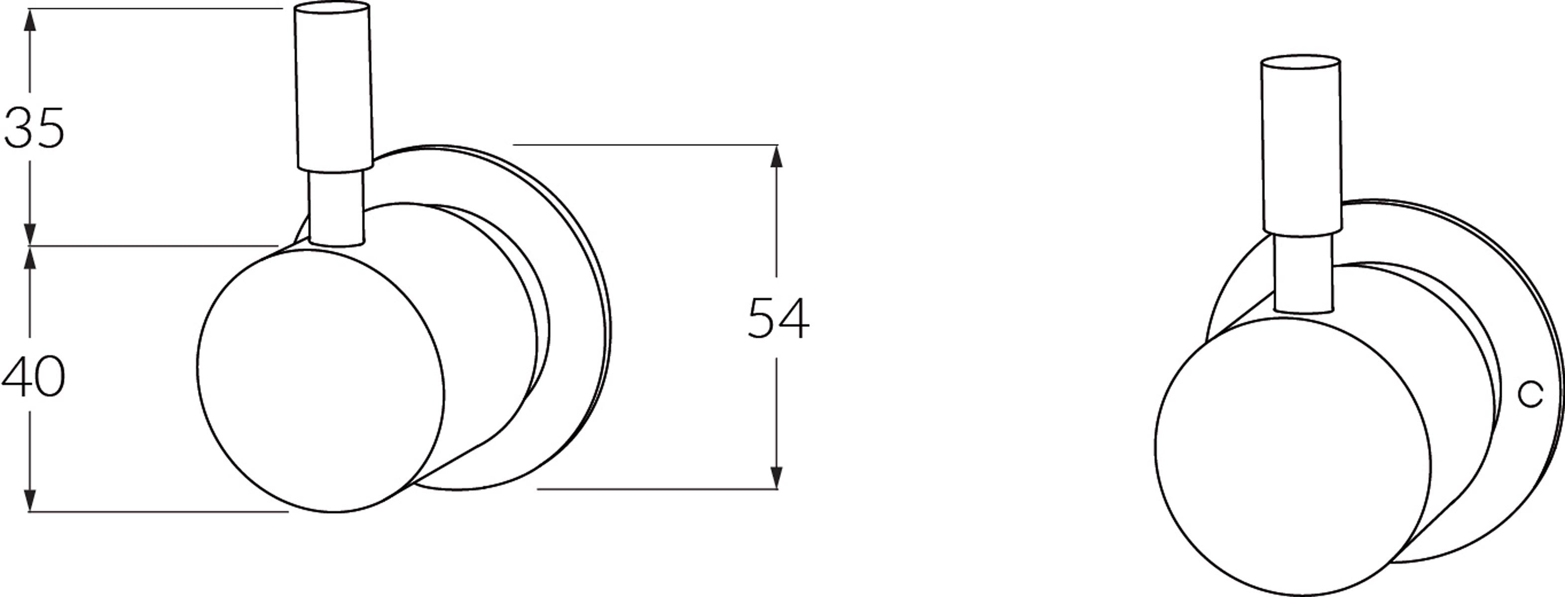 Voda Wall Top Assembly 316 SS - Designer Bathware