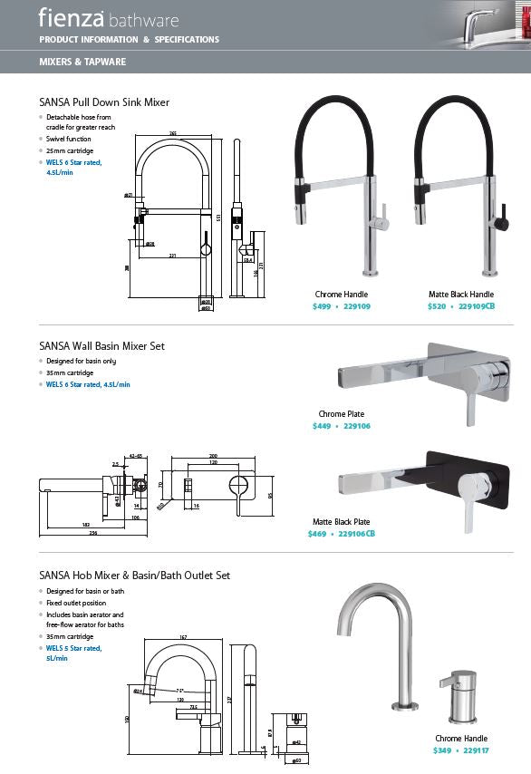 Sansa Tall Basin Mixer - Designer Bathware