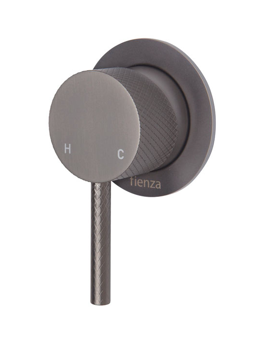 AXLE Wall Mixer on Small Round Plate - Designer Bathware