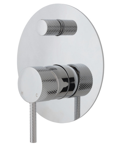 Axle Wall Diverter Mixer on Large Round Plate