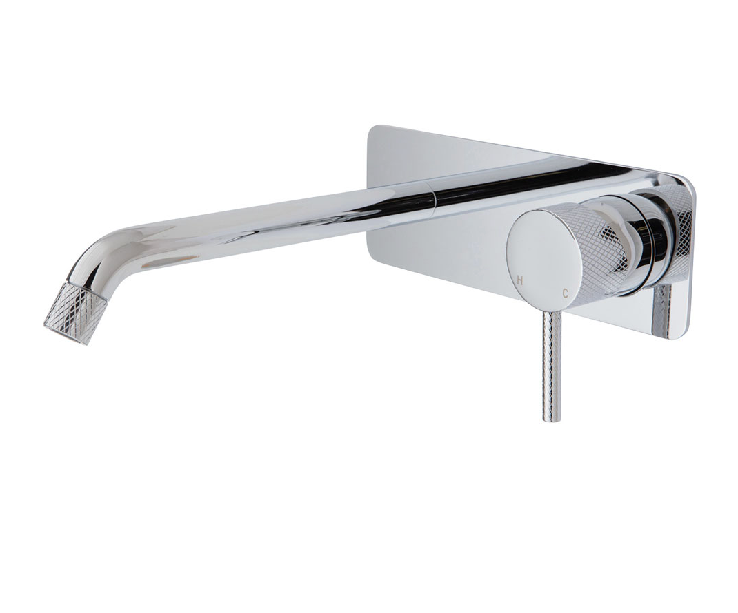 AXLE Wall Basin/Bath Mixer Set on Plate - Designer Bathware