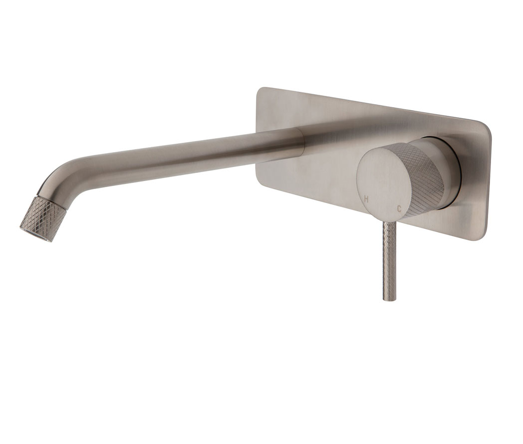 AXLE Wall Basin/Bath Mixer Set on Plate - Designer Bathware
