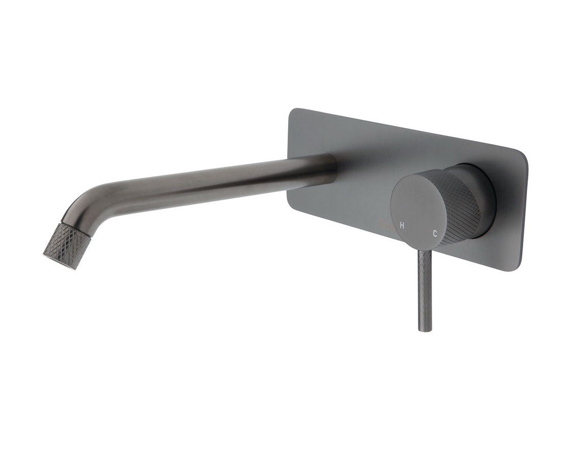 AXLE Wall Basin/Bath Mixer Set on Plate - Designer Bathware