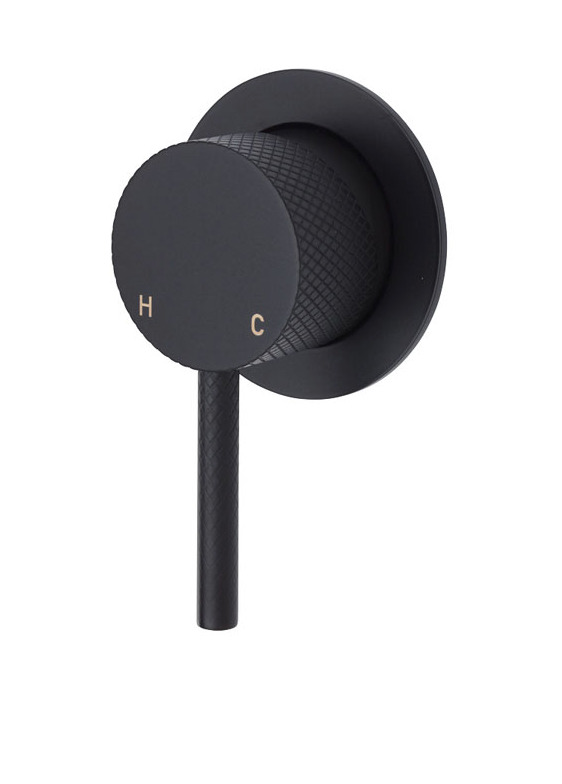 AXLE Wall Mixer on Small Round Plate - Designer Bathware