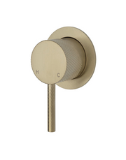 AXLE Wall Mixer on Small Round Plate - Designer Bathware