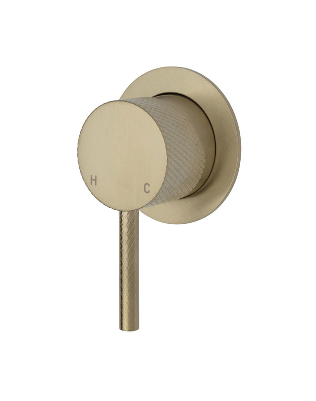 AXLE Wall Mixer on Small Round Plate - Designer Bathware