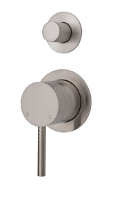 Axle Wall Diverter Mixer on Small Round Plates - Designer Bathware